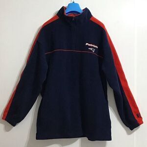 NFL New England Patriots Quarter Zip Fleece Pullover Jacket Good Condition